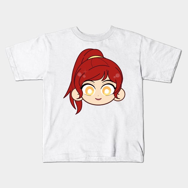 Cookie Chibi Head Skylar Elemental Master of Amber Kids T-Shirt by Owlhana